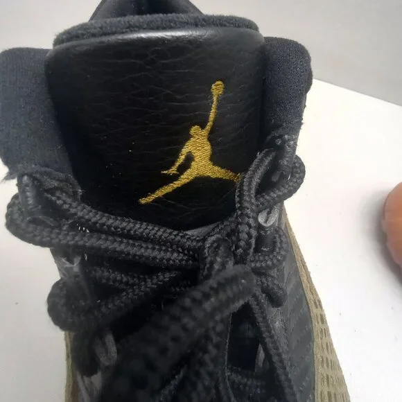 Air Jordan Jumpman Team J Low Size 11 Black Gold Snakeskin Retro Basketball Shoe